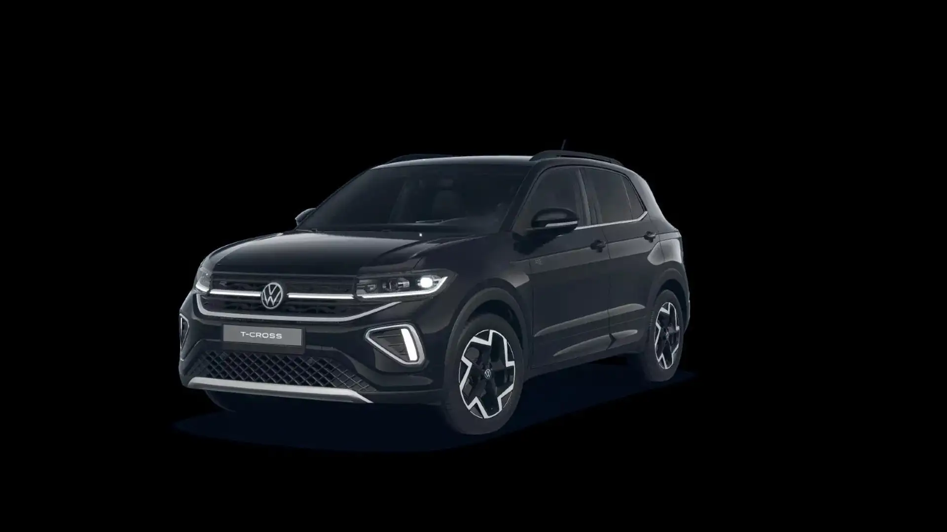 Volkswagen T-Cross 1.5 TSI DSG R-LINE AHK NAVI IQ.LIGHT KAM Schwarz - 1