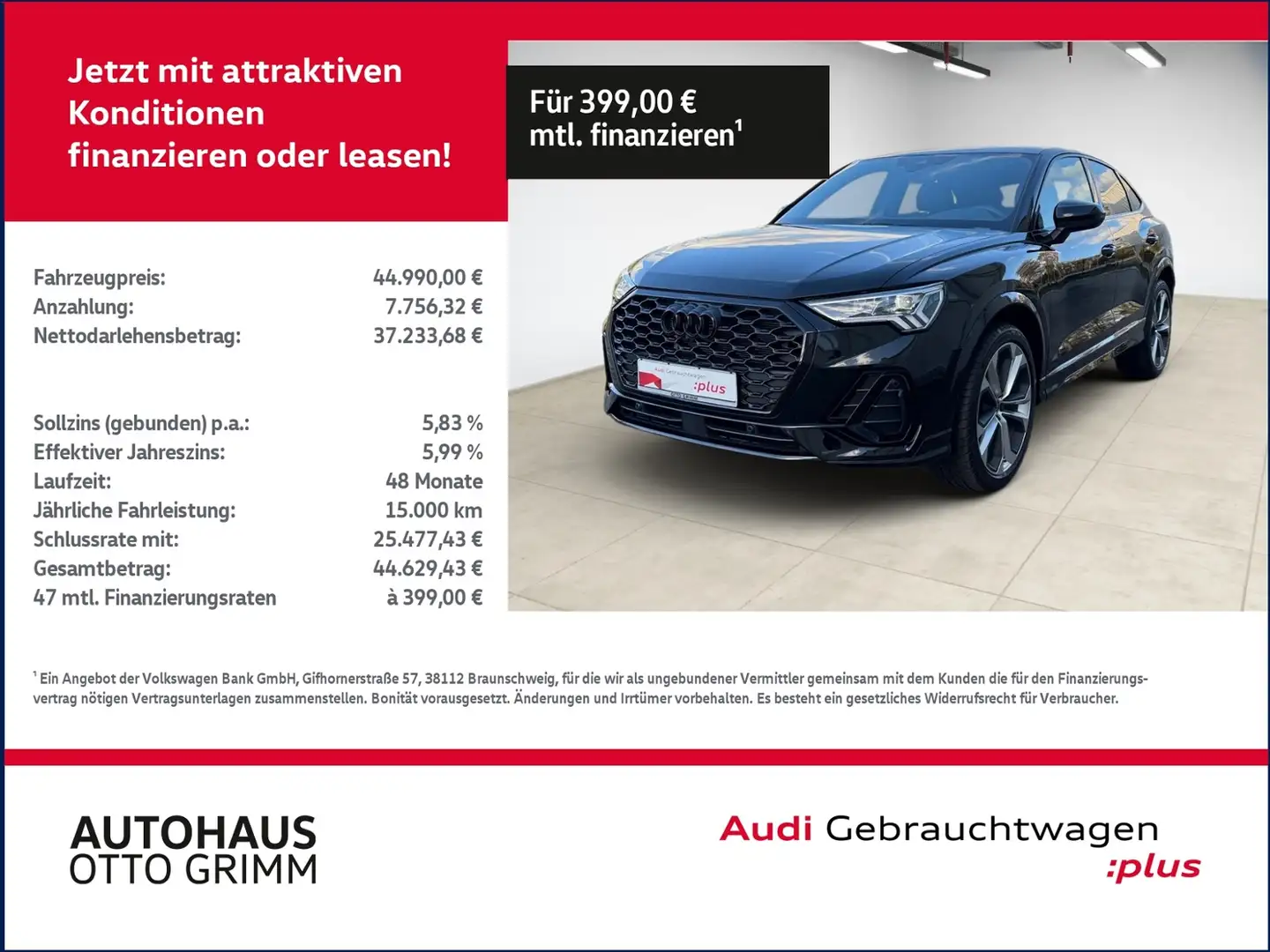 Audi Q3 Sportback 35 TFSI S line S tronic AHK Pano Schwarz - 1