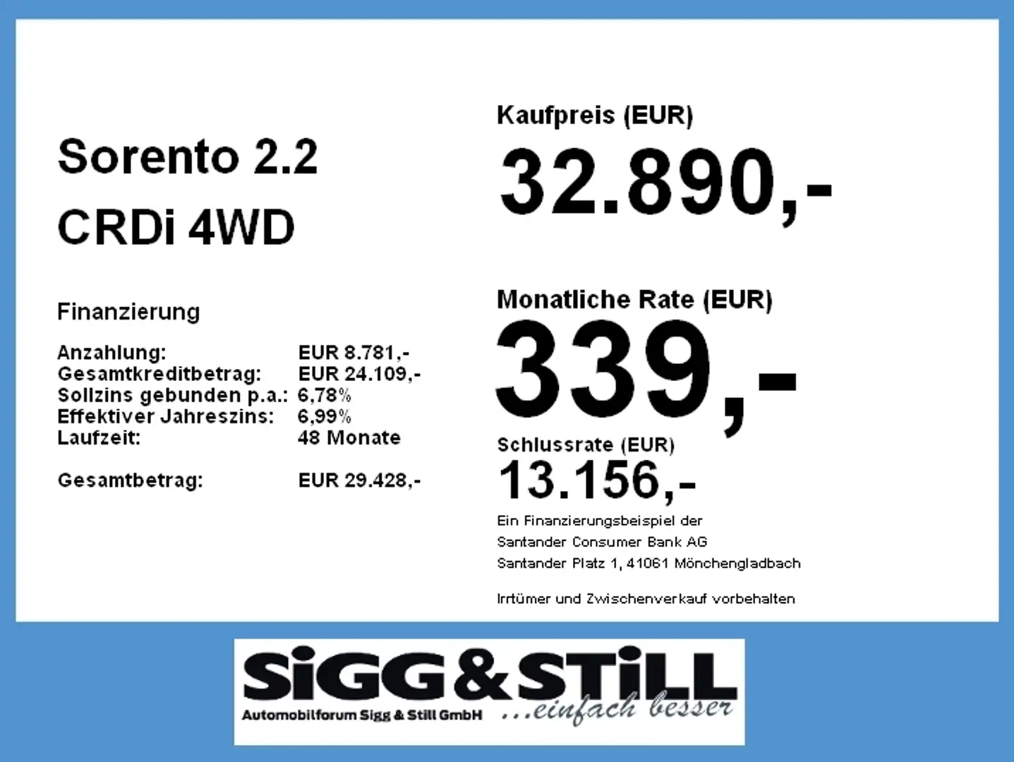 Kia Sorento 2.2 CRDi 4WD Platinum Edit PANO*LED*ACC*NAV Schwarz - 2