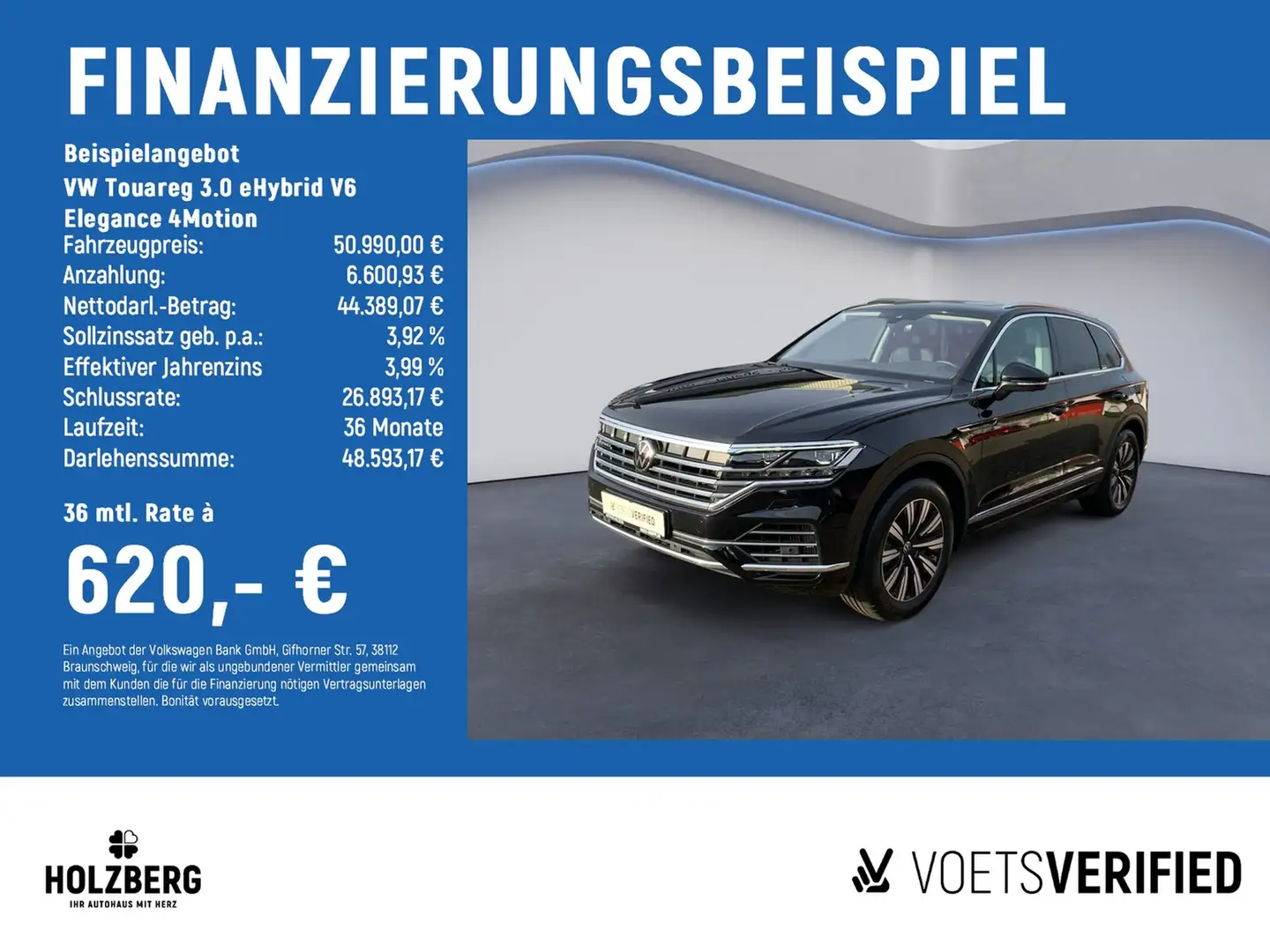 Volkswagen Touareg 3.0 eHybrid V6 Elegance 4Motion MATRIX+PANO+DYN... Schwarz - 2