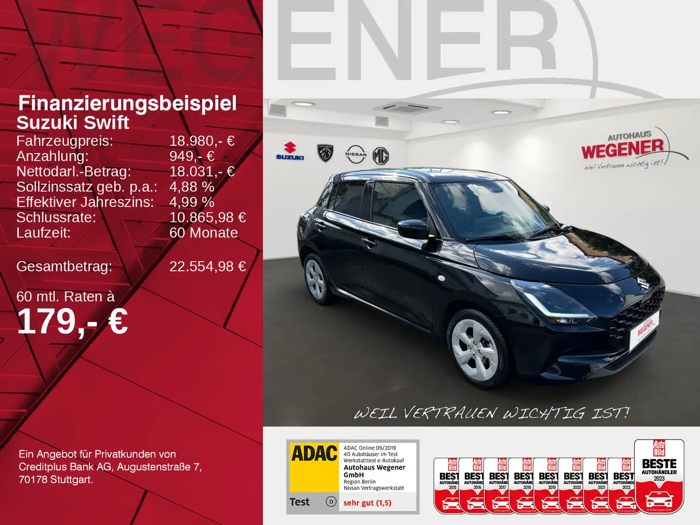 Suzuki Swift SWIFT COMFORT HYBRID 1.2 CVT LED NAVI KAMERA SHZ Noir - 2