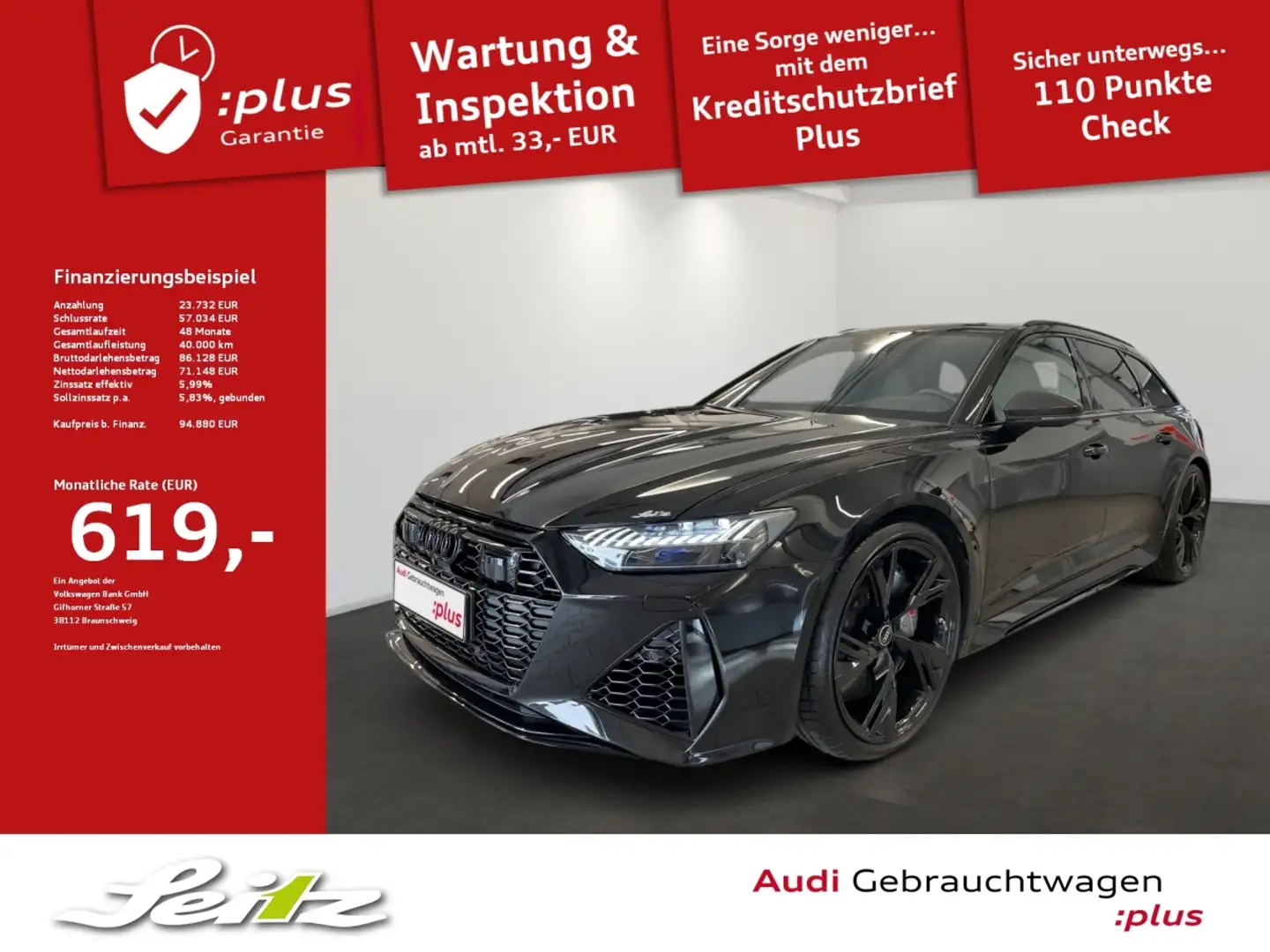 Audi RS6 RS 6 Avant 4.0 TFSI quattro *PANO*B&O*KERAMIK*MATR Negro - 1