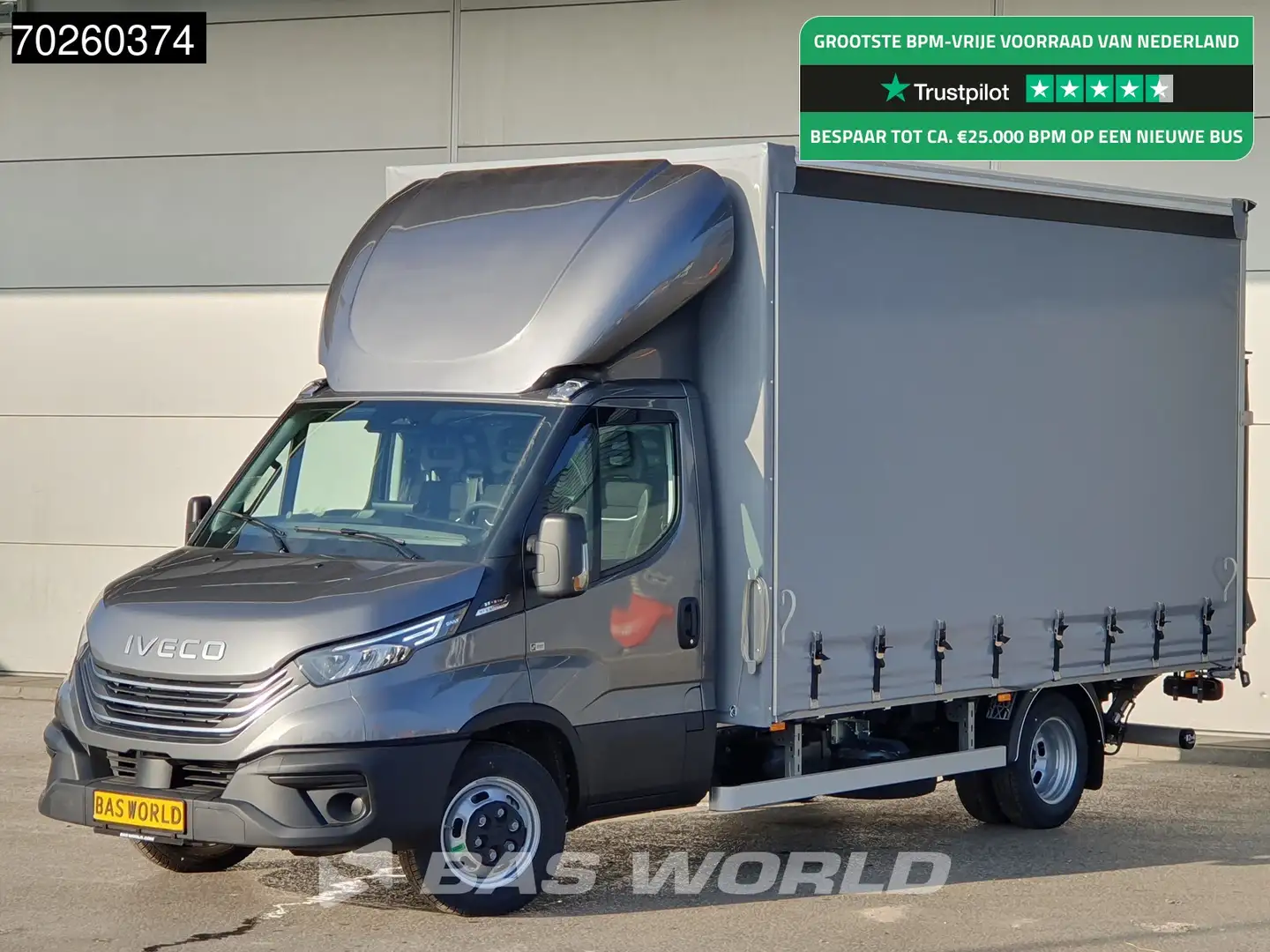 Iveco Daily 35C21 3.0L Automaat Schuifzeilen met Laadklep ACC Grijs - 1