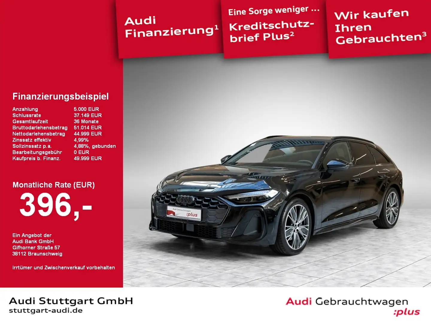 Audi A5 Avant S line TFSI 150 kW S tronic Tech plus Schwarz - 1