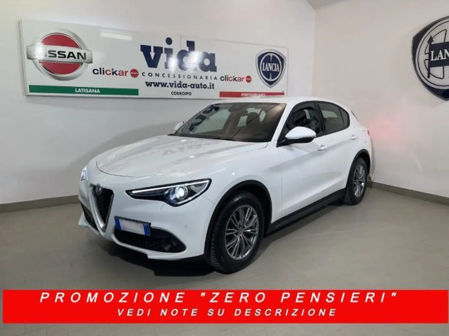 Alfa Romeo Stelvio 2.2 Turbodiesel 190 CV AT8 Q4 Business Bianco - 1