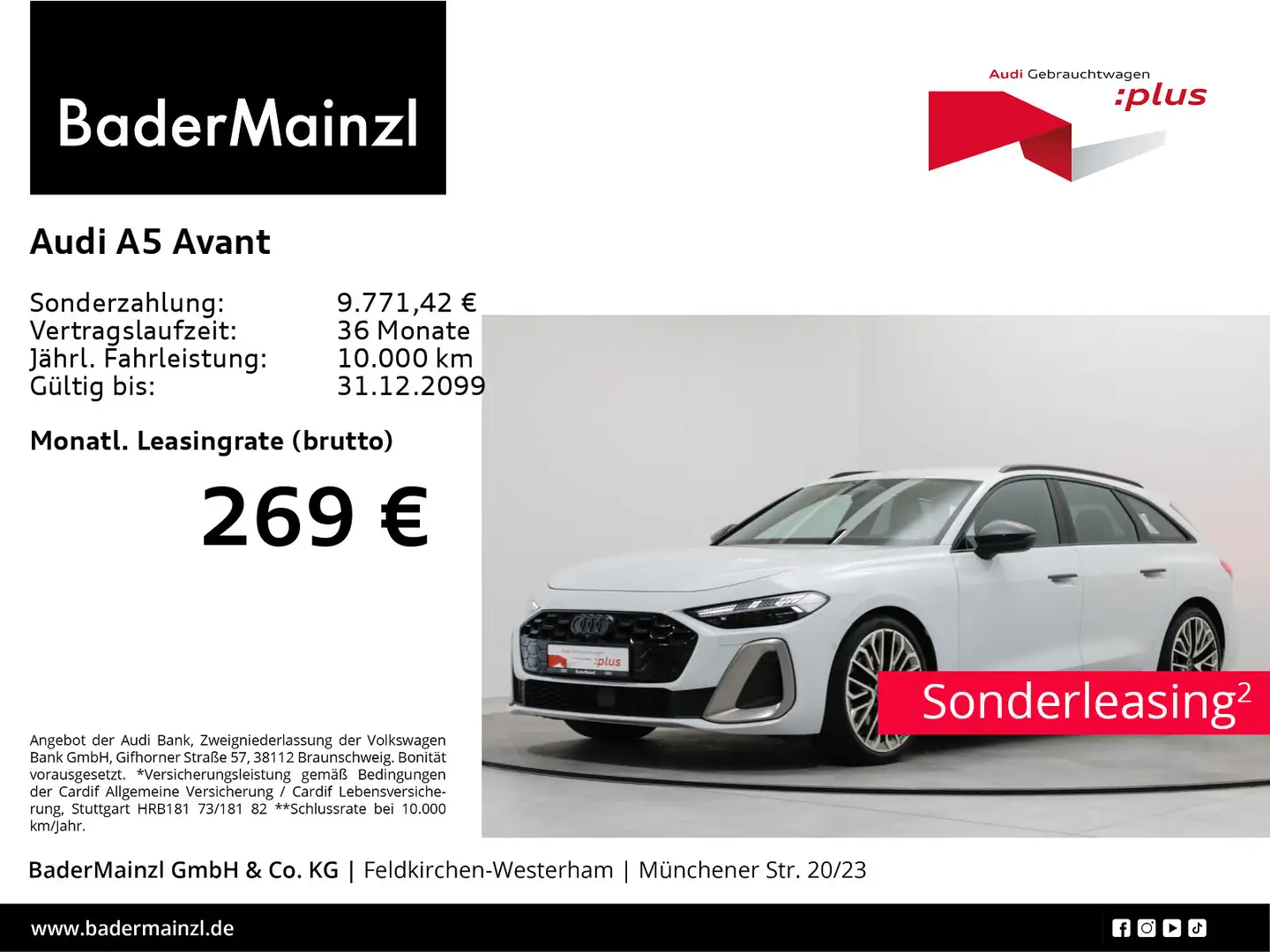 Audi A5 TFSI quattro edition one Tech Plus 360° Weiß - 1