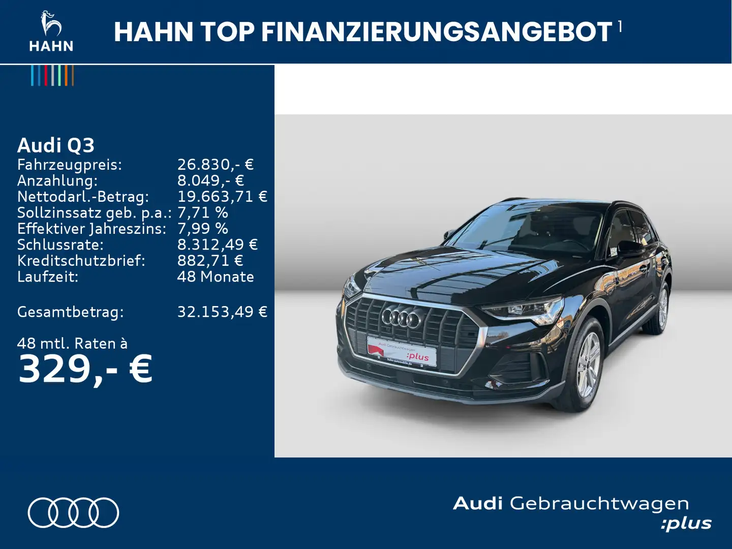 Audi Q3 45TFSIe S-trc Virtual Navi AHK Sitzh GRA Schwarz - 2