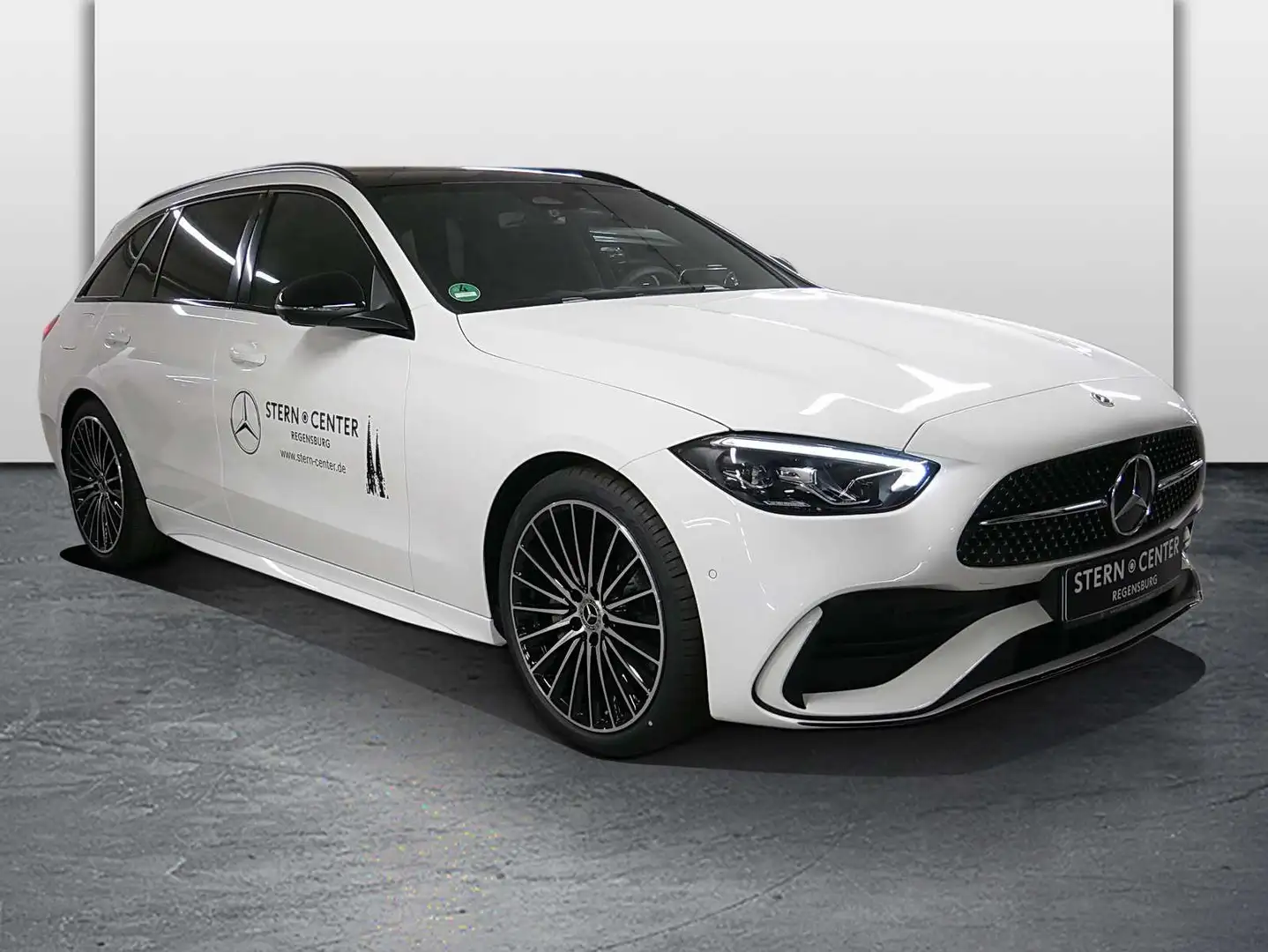 Mercedes-Benz C 200 d T-Mod+AMG+DIST+PANO+AHK+MEMORY+NIGHT+360 Weiß - 2