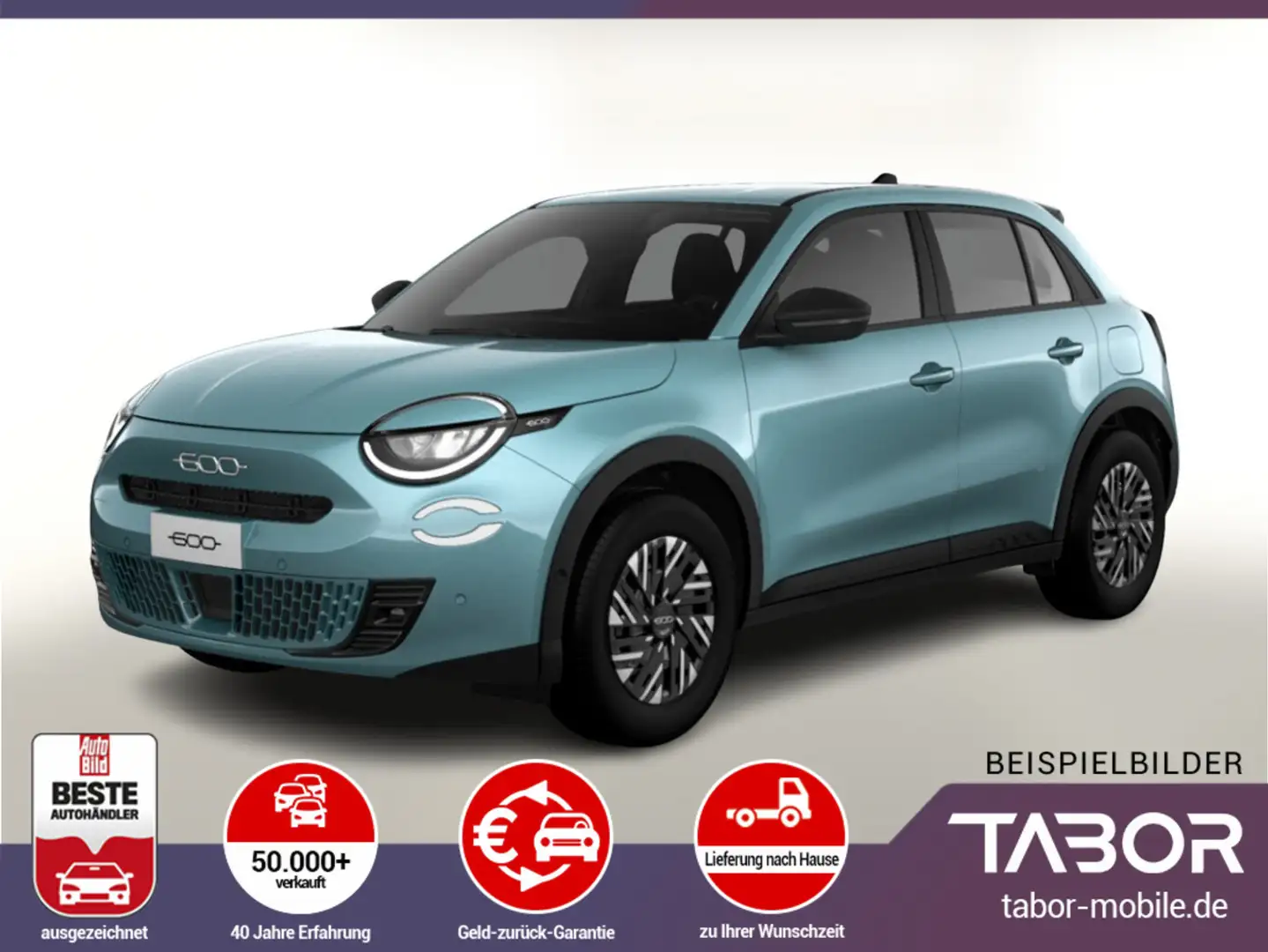 Fiat 600 MHEV 100 DCT LED PDC360° Keyl SHZ DigCo Kam Blau - 1