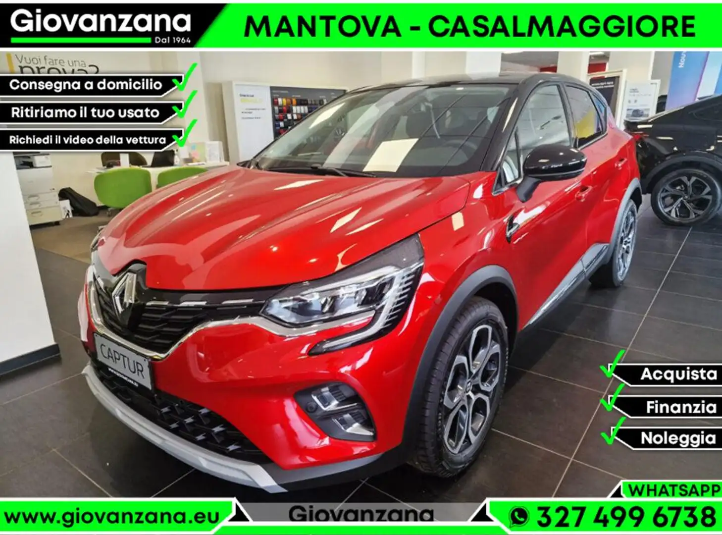 Renault Captur 1.3 mild hybrid Techno 140cv - PRONTA CONSEGNA Rosso - 1