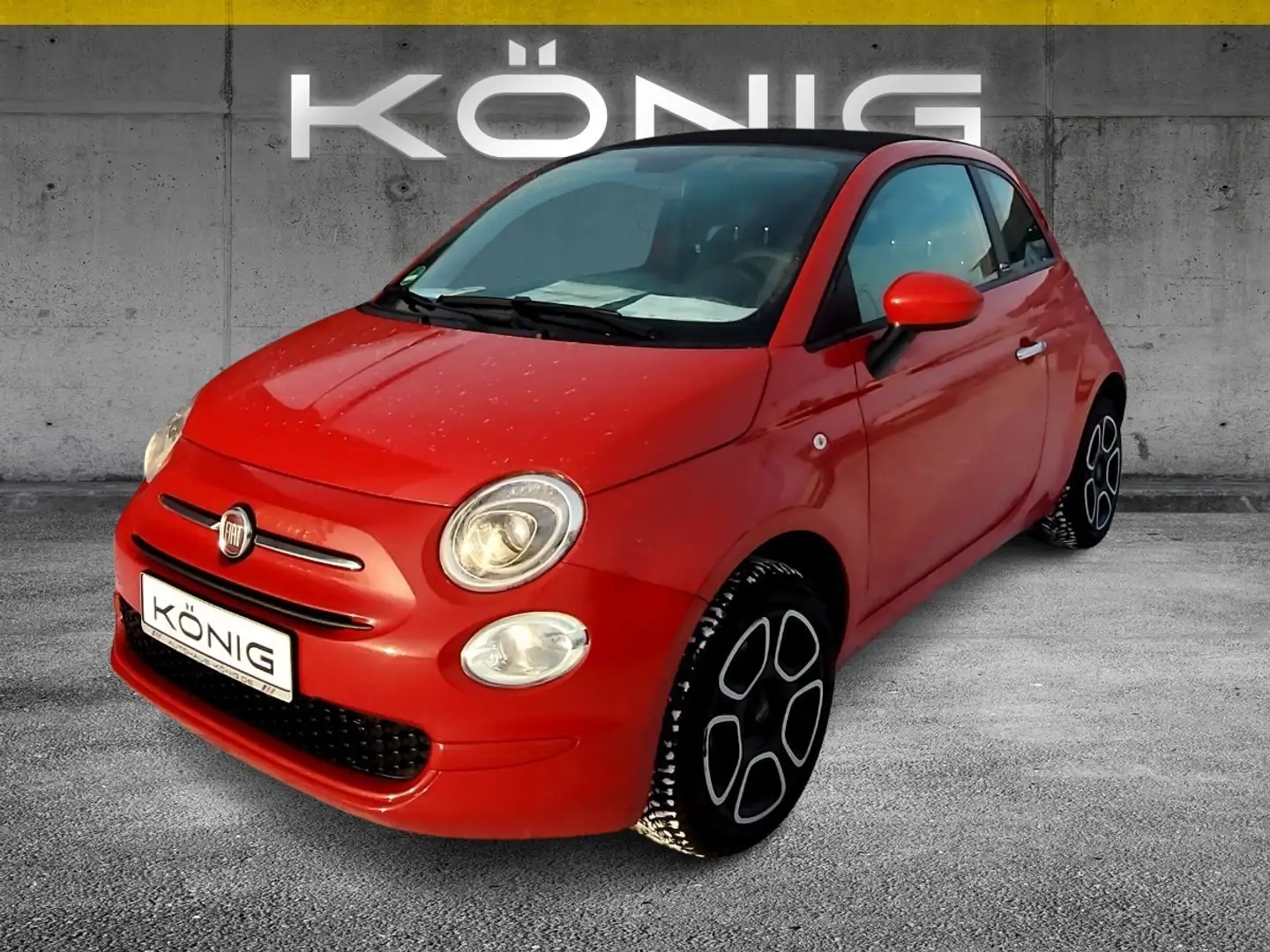 Fiat 500C Cabrio Club 1.0 Klima*Tempomat*CarPlay Rot - 1