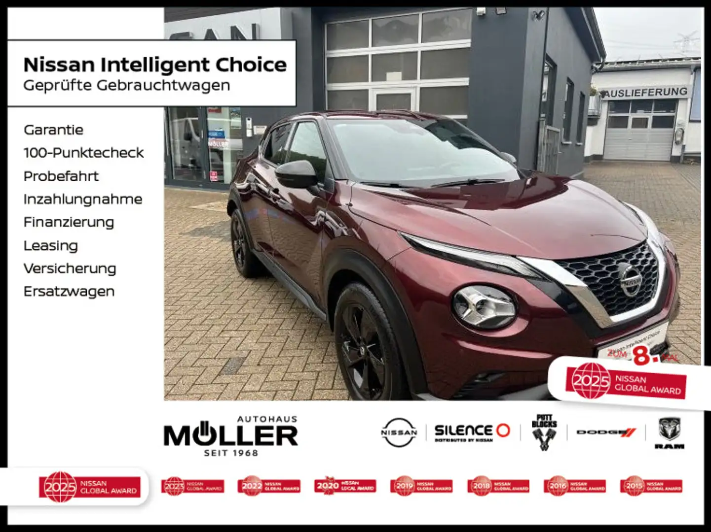 Nissan Juke 1.0 DIG-T N-Connecta Navi SH LED AVM-Kamera Rot - 1