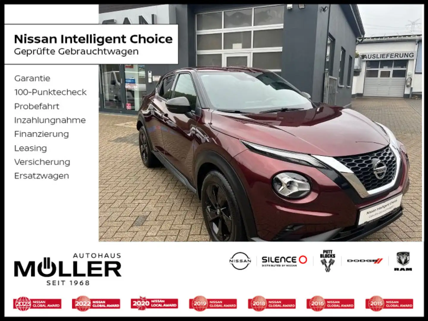 Nissan Juke 1.0 DIG-T N-Connecta Navi SH LED AVM-Kamera Rot - 1