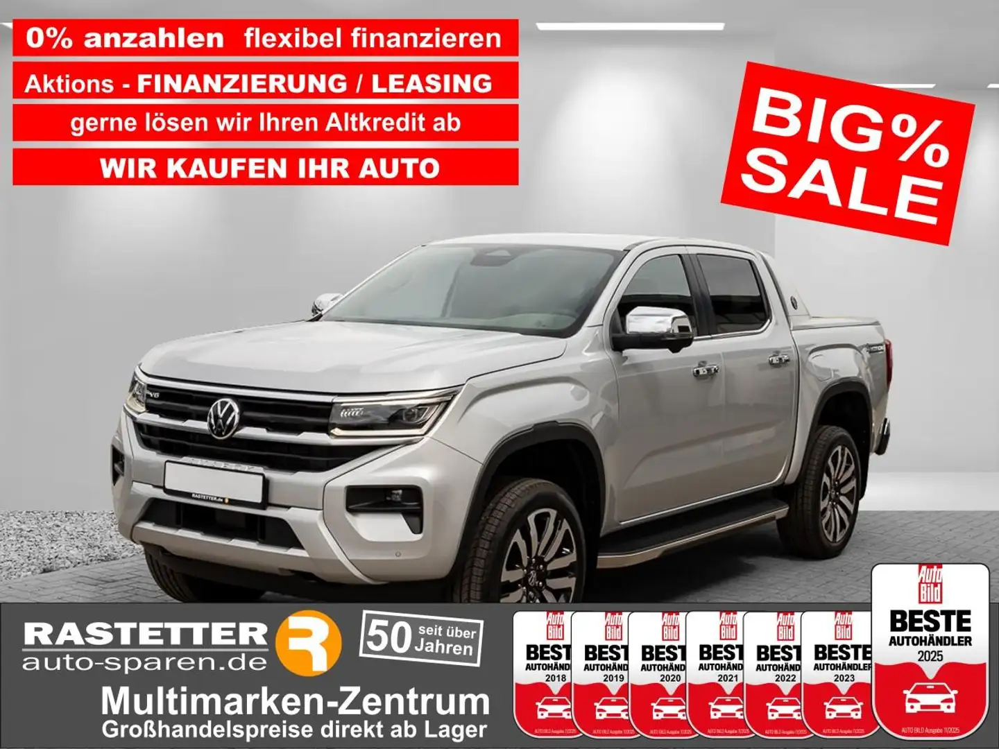 Volkswagen Amarok 3.0 TDI Aventura 21Z+AHK+Leder+Harman+Matrix+Navi+ Zilver - 1