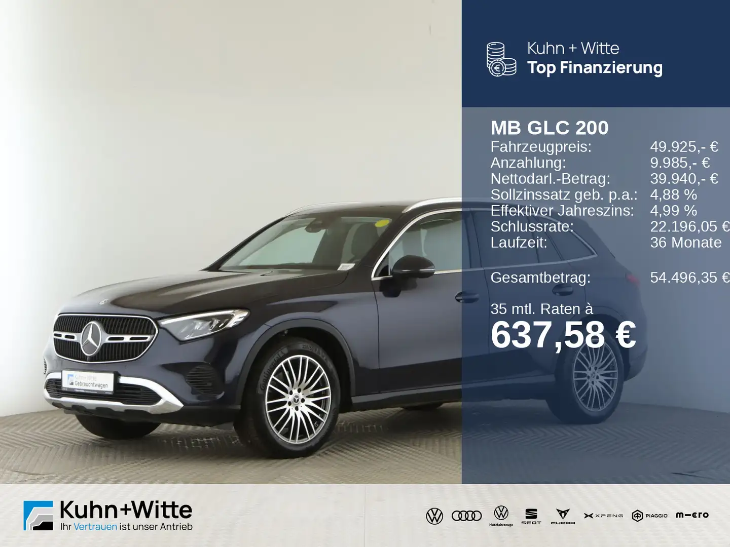 Mercedes-Benz GLC 200 Avantgarde 4M *Pano*AHK*Matrix*RFK*Navi* Blau - 1