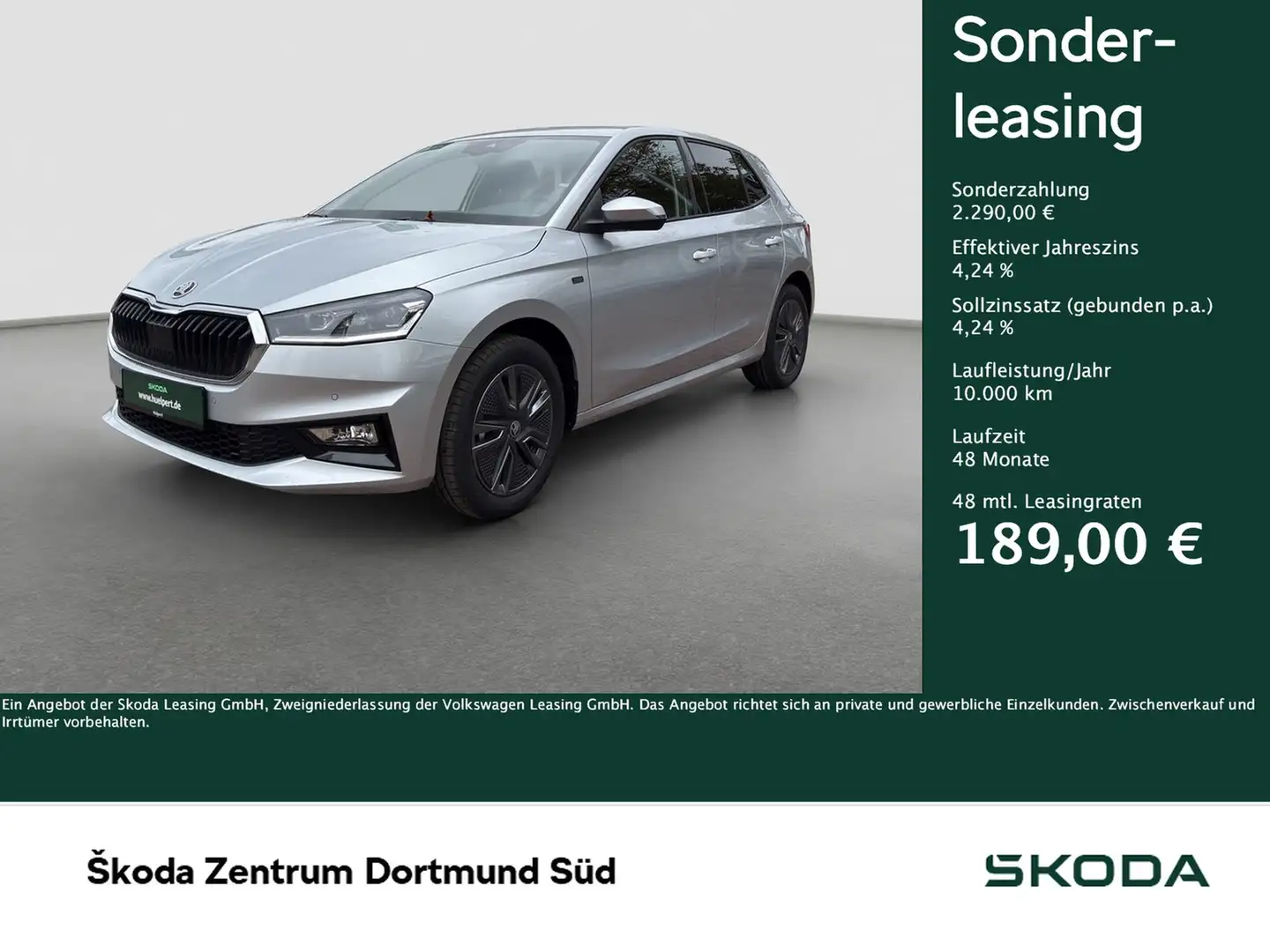Skoda Fabia 1.0TSI Tour ACC PDC Smartlink SHZ Argent - 1