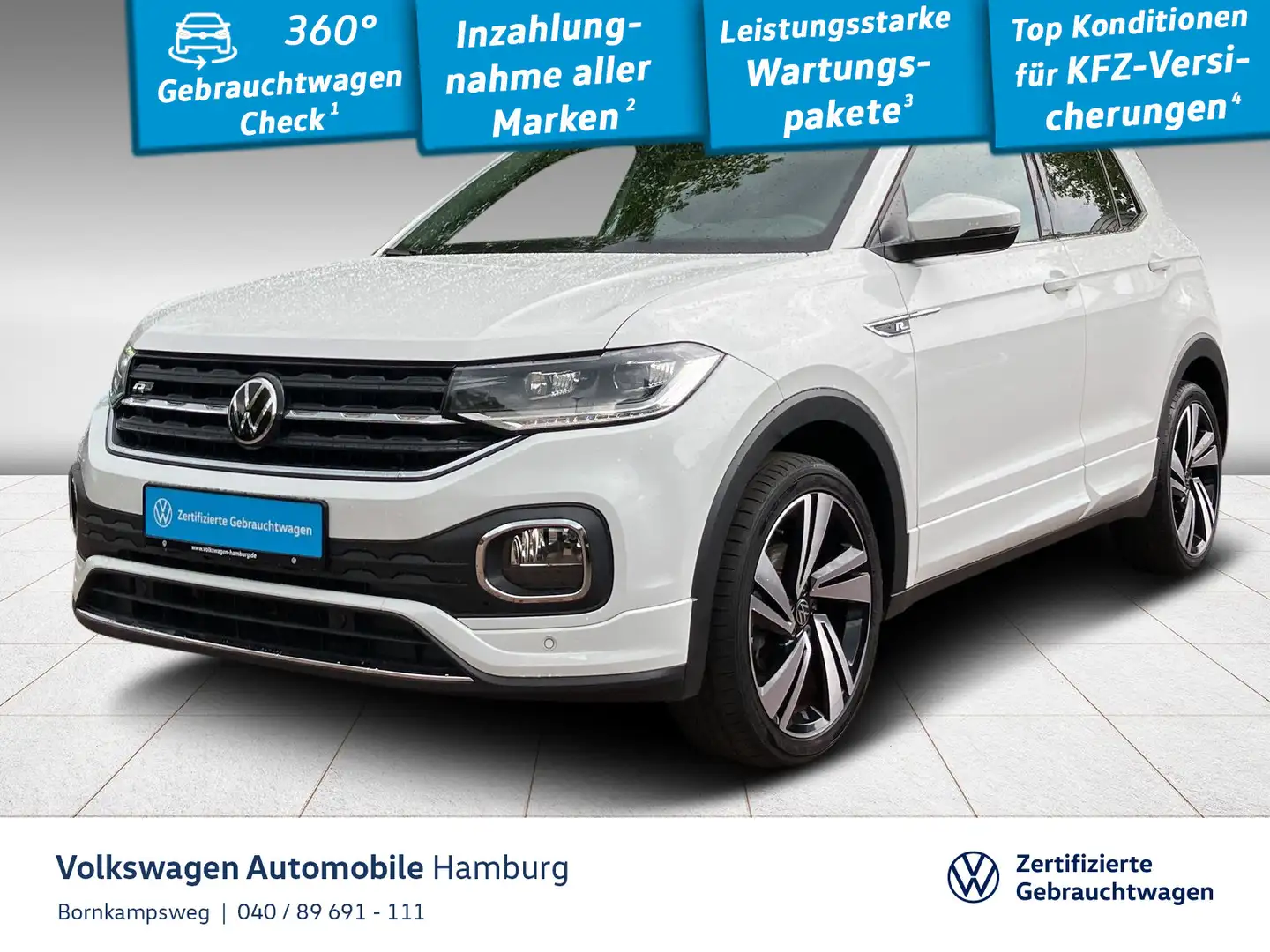 Volkswagen T-Cross 1.0 TSI Style R-Line LM18 Navi Kamera Weiß - 1
