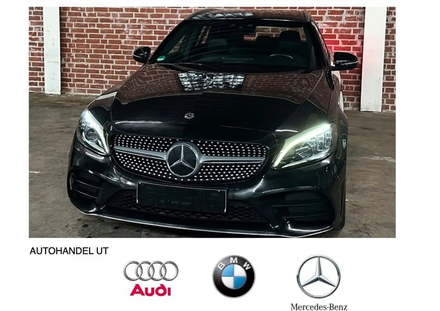 Mercedes-Benz C 220 d T-Modell 9G AMG LED/AHK/PANO/SPUR/R.Kam Schwarz - 1