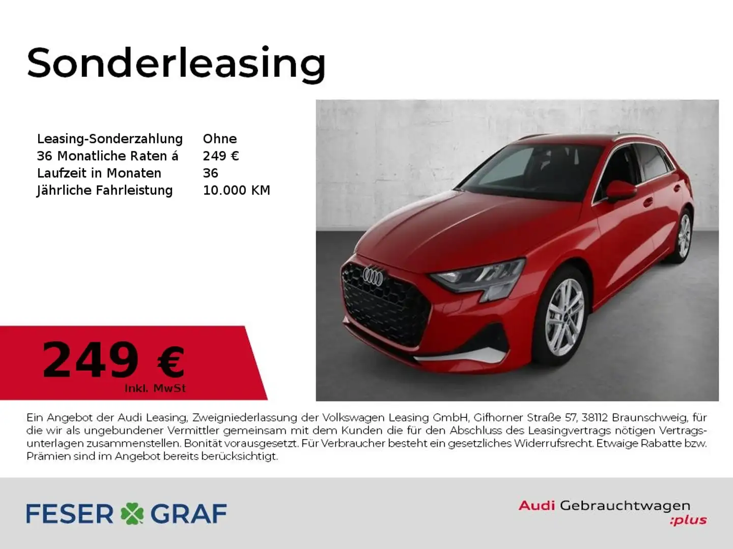 Audi A3 30 TFSI - NAVI - SONOS - AHK - LED Rot - 1
