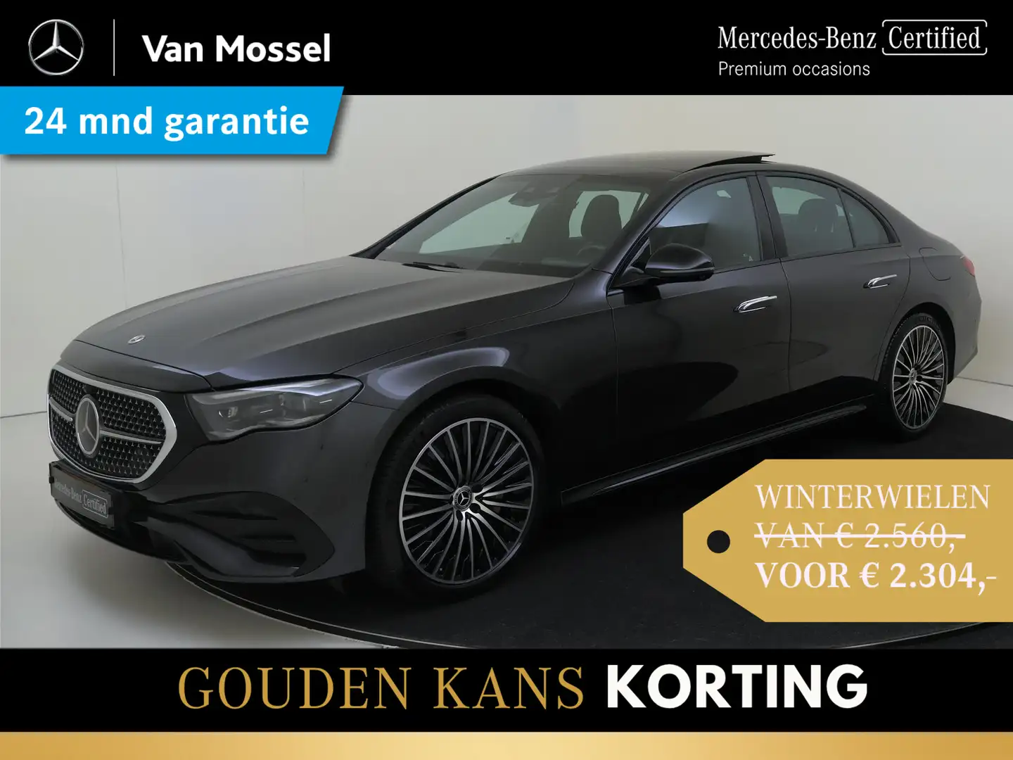 Mercedes-Benz E 400 e 4MATIC AMG Line /Panoramadak /Achterasbesturing Gris - 1