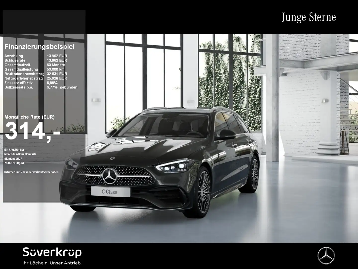 Mercedes-Benz C 300 d T AMG MEMO AHK KAMERA PANO SPUR PDC SHD Grau - 1