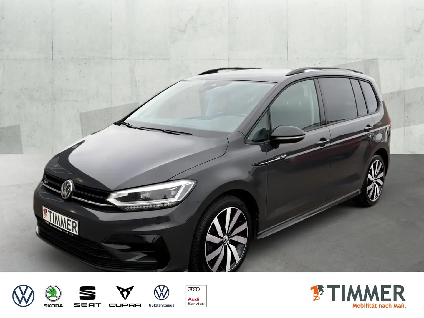 Volkswagen Touran 1.5 TSI DSG R-LINE BLACK 7-SITZE +AHK +LED +ACC + Schwarz - 1
