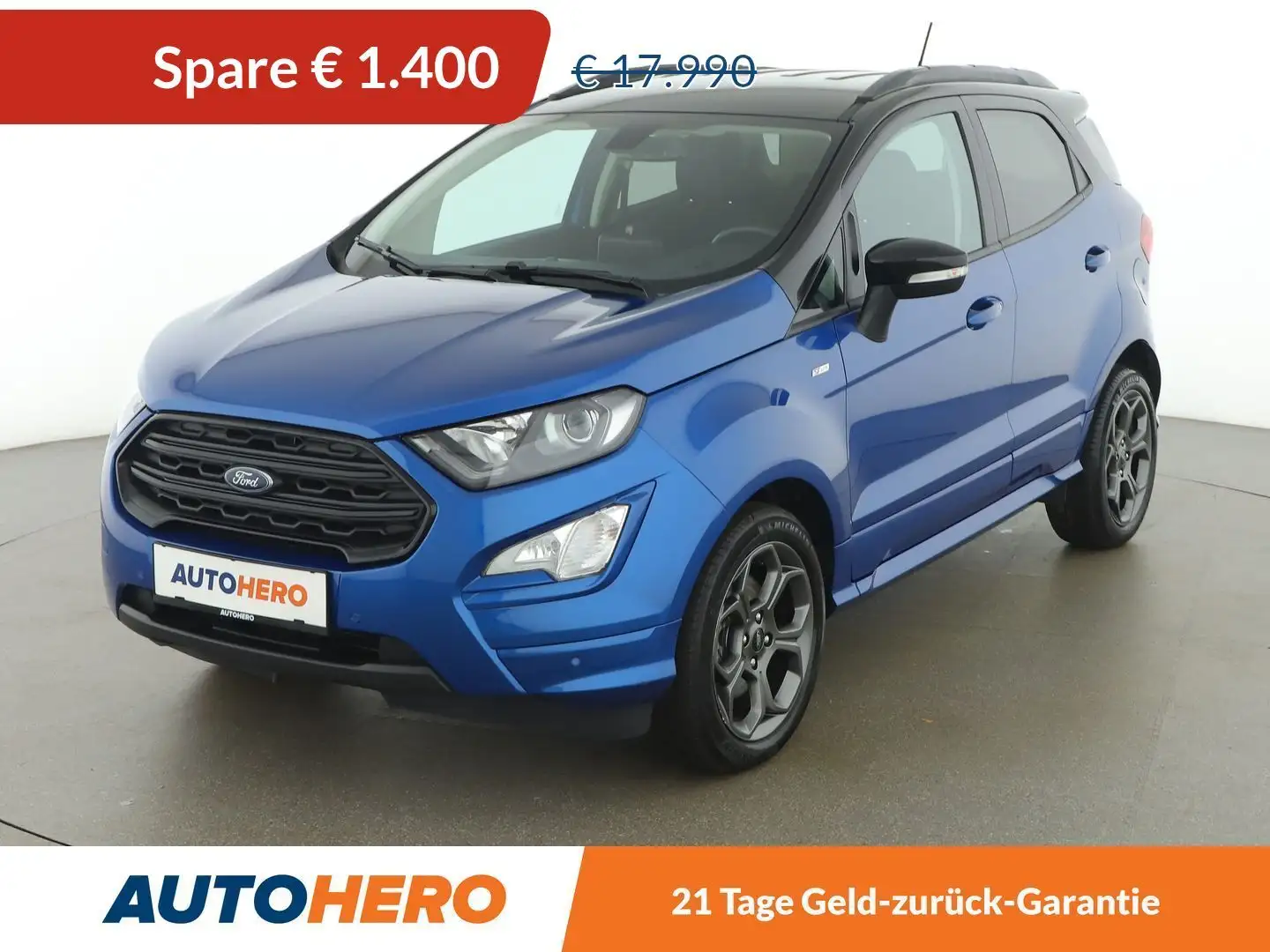 Ford EcoSport 1.0 EcoBoost ST-Line Aut. *B&O*EMPO*CAM*TOT* Blau - 1