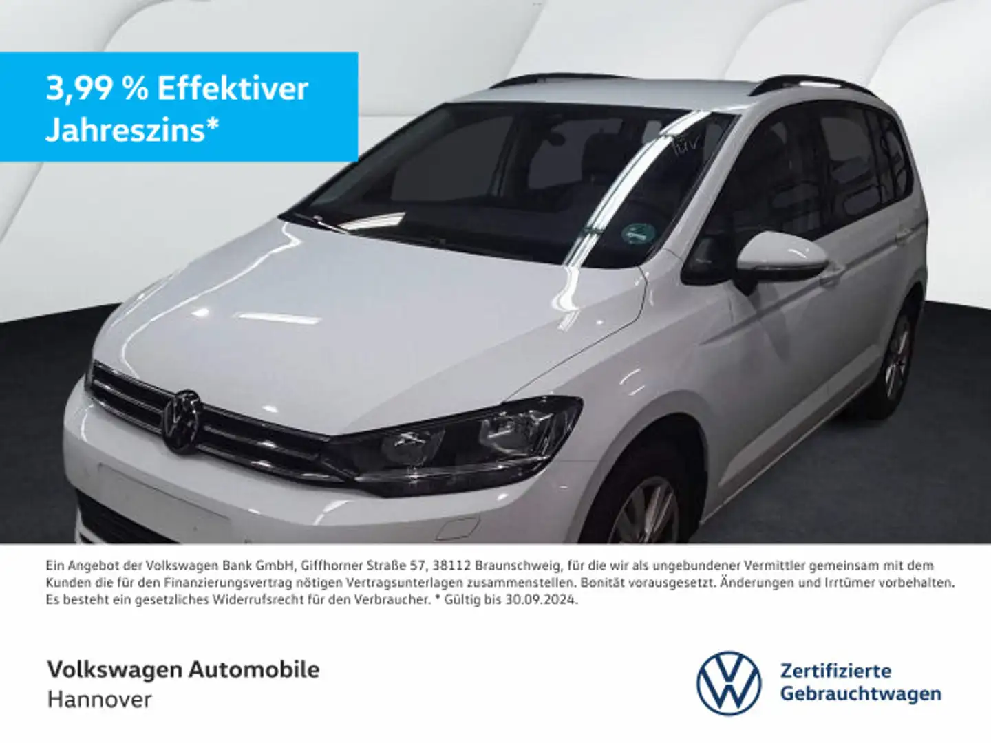 Volkswagen Touran 1.5 TSI Comfortline Navi 7 Sitzer BSD ACC Weiß - 1