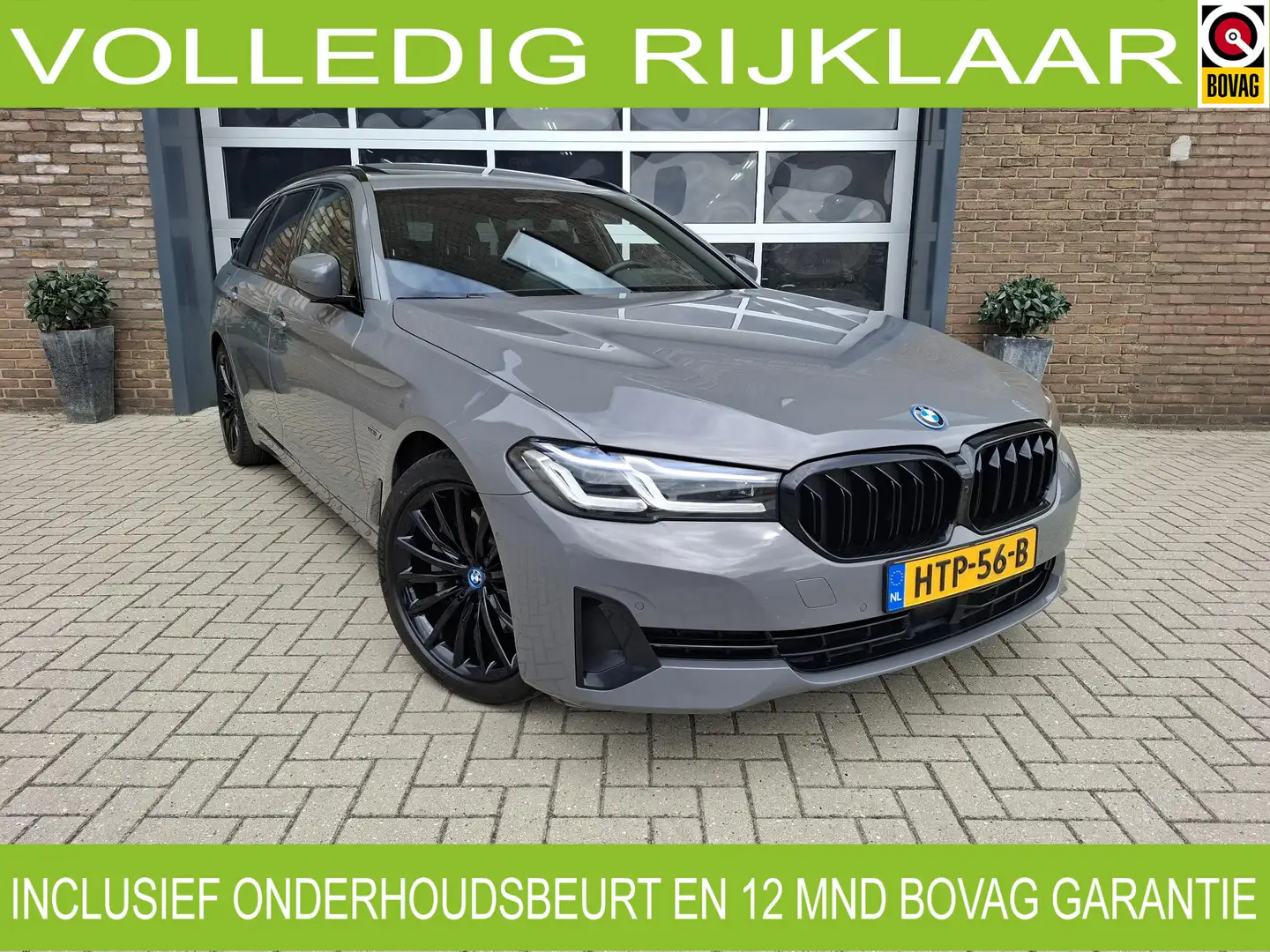 BMW 520 5-serie Touring 520e High Executive 19INCH PANORAM Gris - 1