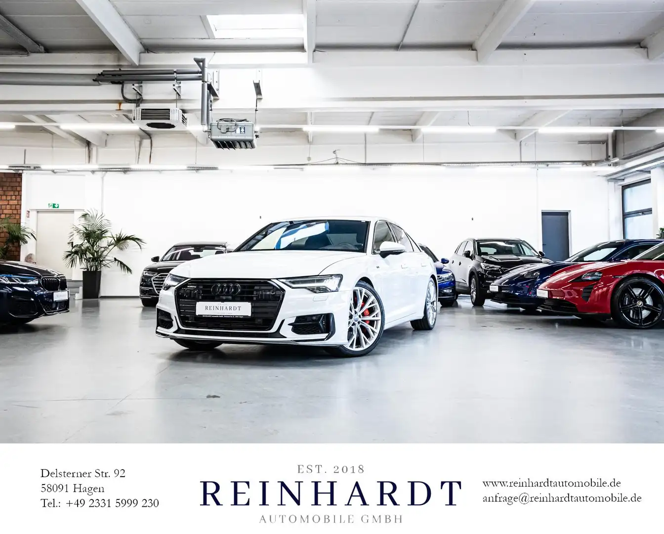 Audi A6 LIMOUSINE 55TFSi 2x S LINE/MTRX/ACC/HuD/360° Weiß - 1