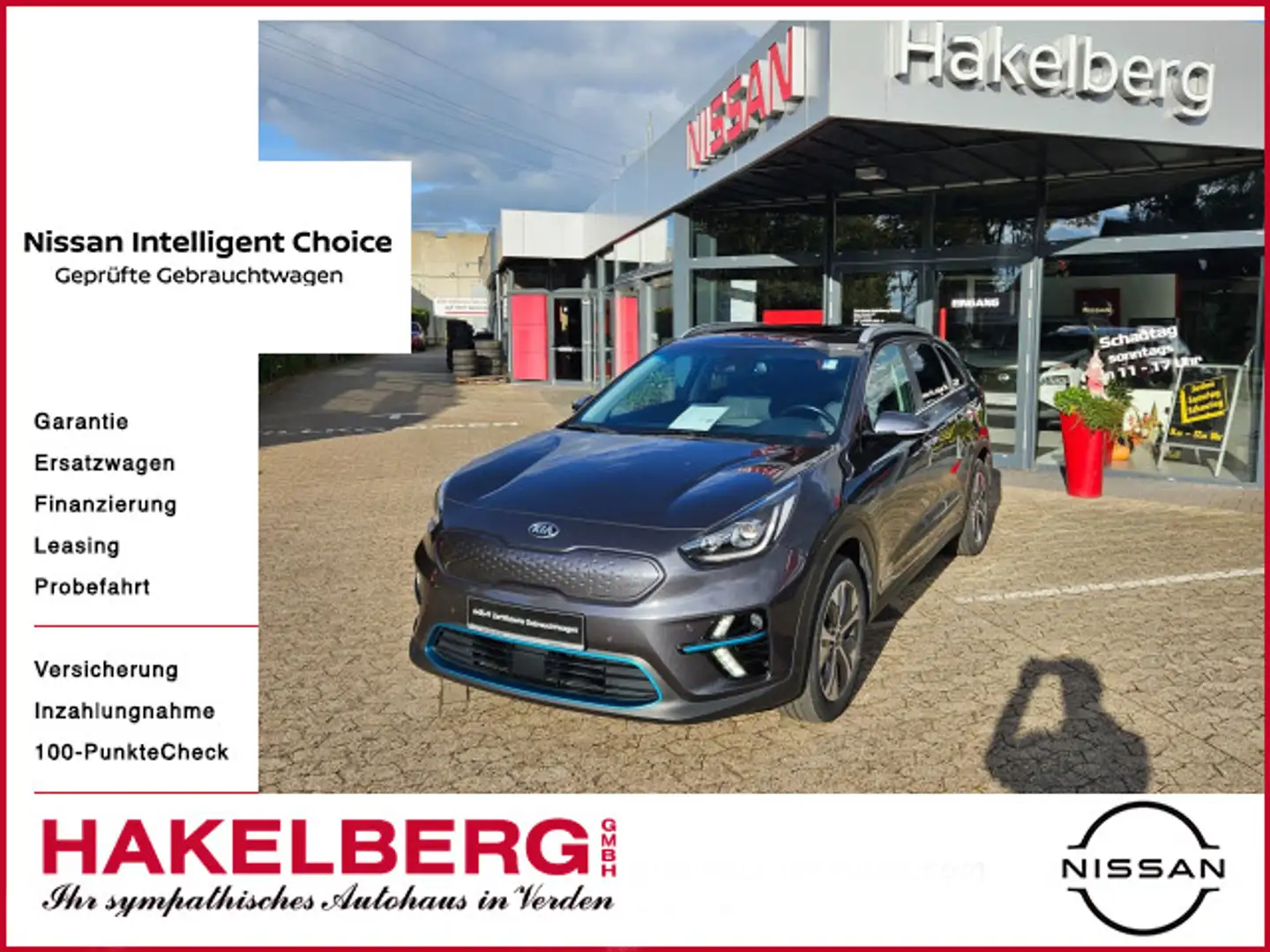 Kia Niro e-Niro Spirit 64 kWh 3Phasen + Glasdach Grau - 1