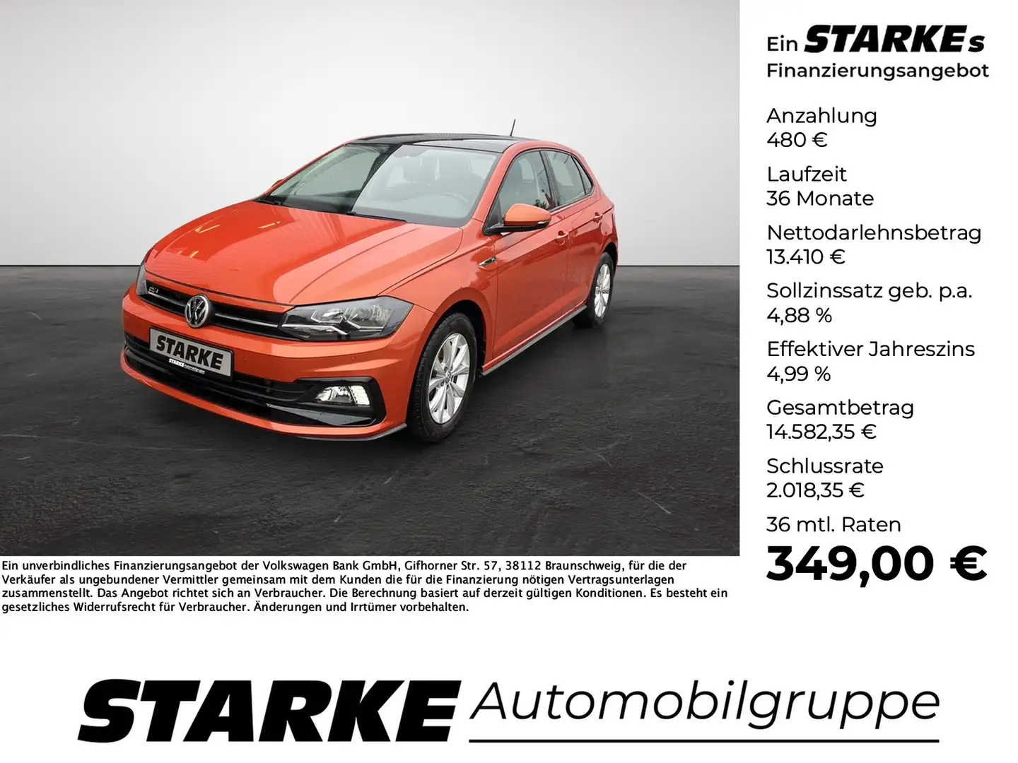 Volkswagen Polo 1.0 TSI Highline Orange - 1