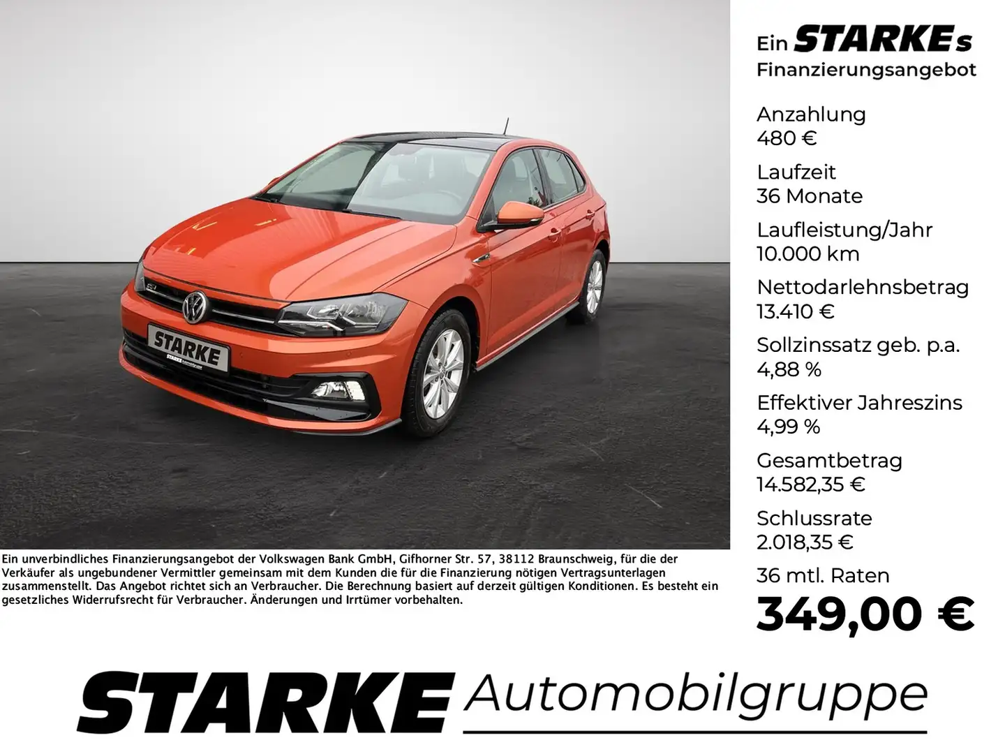 Volkswagen Polo 1.0 TSI Highline Orange - 1