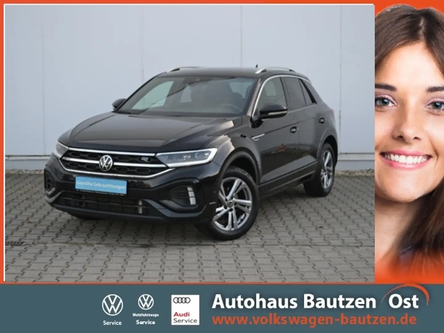 Volkswagen T-Roc 1.5 TSI DSG R-Line AHK/17-ZOLL+SFW/LED-PLUS/NAVI+ Schwarz - 1
