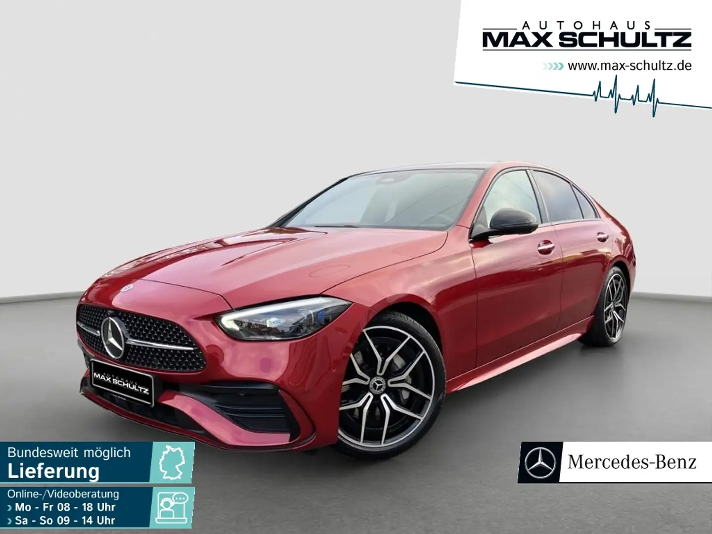 Mercedes-Benz C 300 d AMG*NIGHT*PANO*PANO*KEYL*DIG-LIGHT*360° Rojo - 1