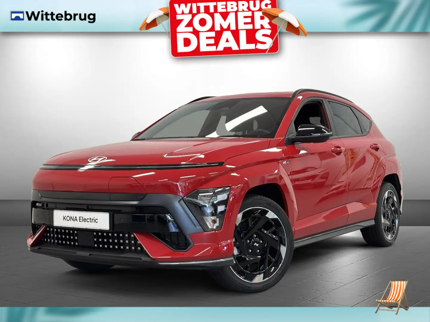 Hyundai KONA Electric N Line Edition 65.4 kWh Volledig Elektris Rood - 1