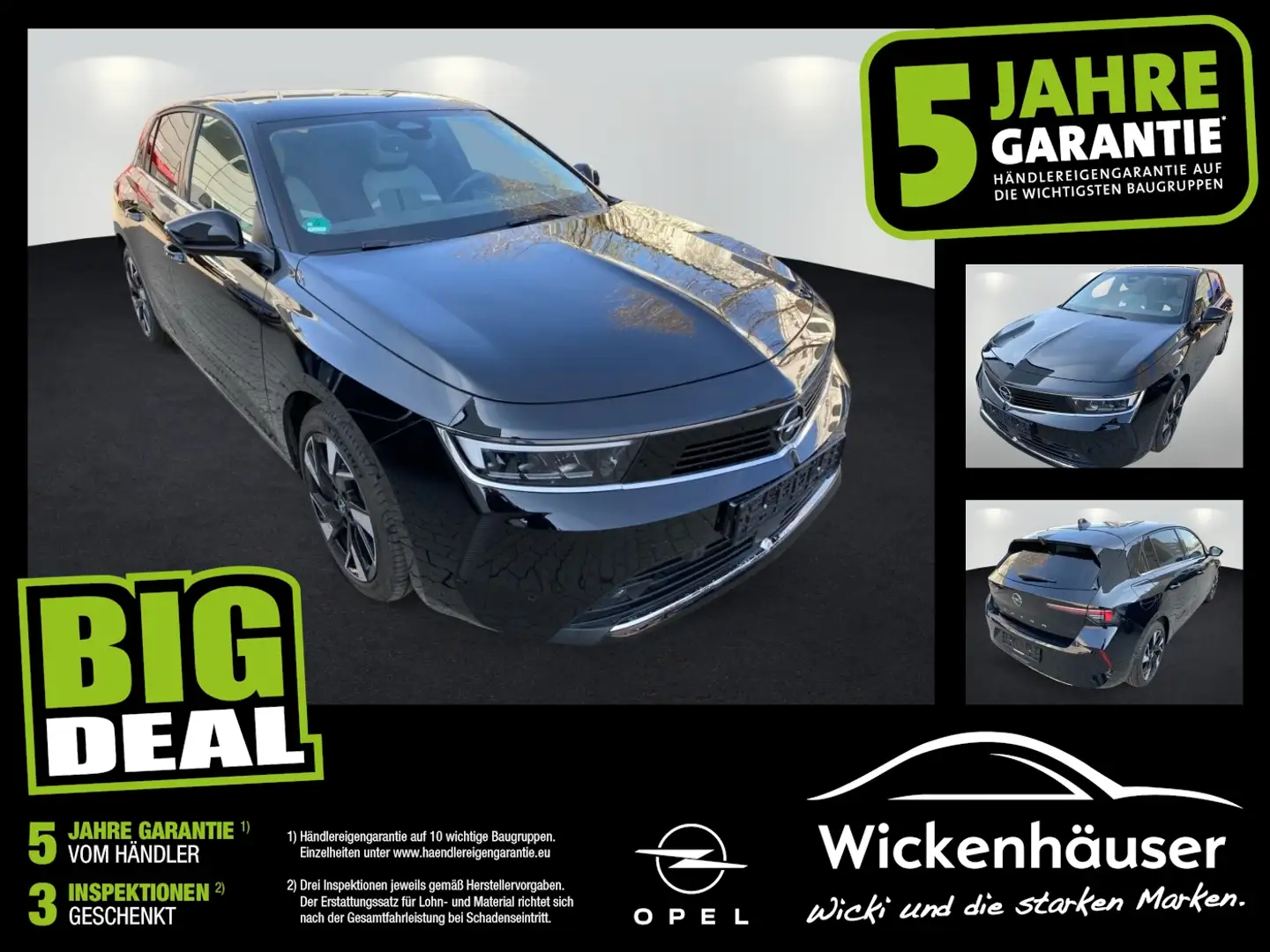 Opel Astra 1.2 Turbo Elegance Rückfahrkamera, PDC Nero - 1