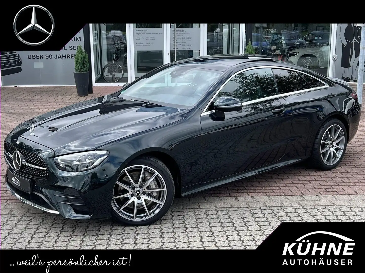 Mercedes-Benz E 400 d 4MATIC Coupé AMG +Pano+Burm+Distr+360° Grün - 1