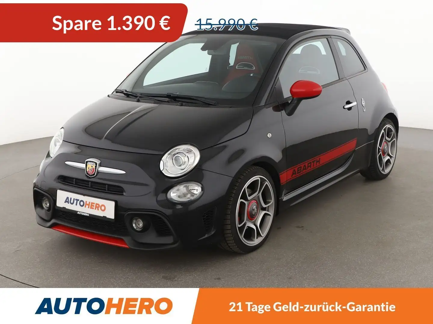 Abarth 595C 1.4 Turbo Turismo Aut.*NAVI*PDC*KLIMA*GARANTIE* Schwarz - 1