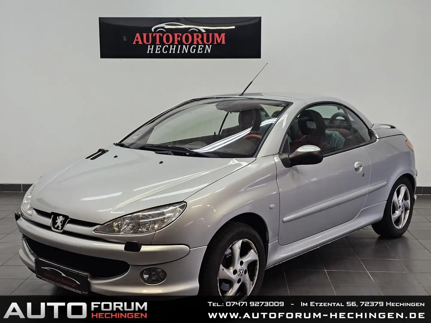 Peugeot 206 Cabriolet CC Platinum Leder Tüv NEU Grau - 1