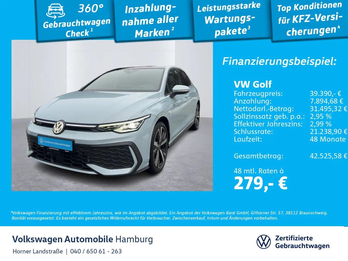 Volkswagen Golf GTE VIII GTE 1.5 eHybrid Lenkradheizung CarPlay Blau - 1