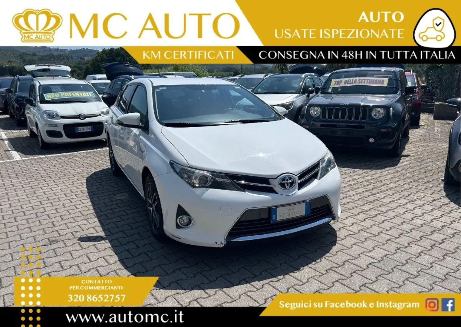Toyota Auris 1.8 Hybrid Lounge Bianco - 1
