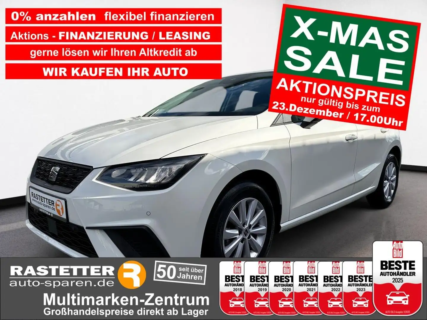 SEAT Ibiza TSI Style Pro+virtCP+Kamera+PDC+Winter+LED+Klimaau Weiß - 1