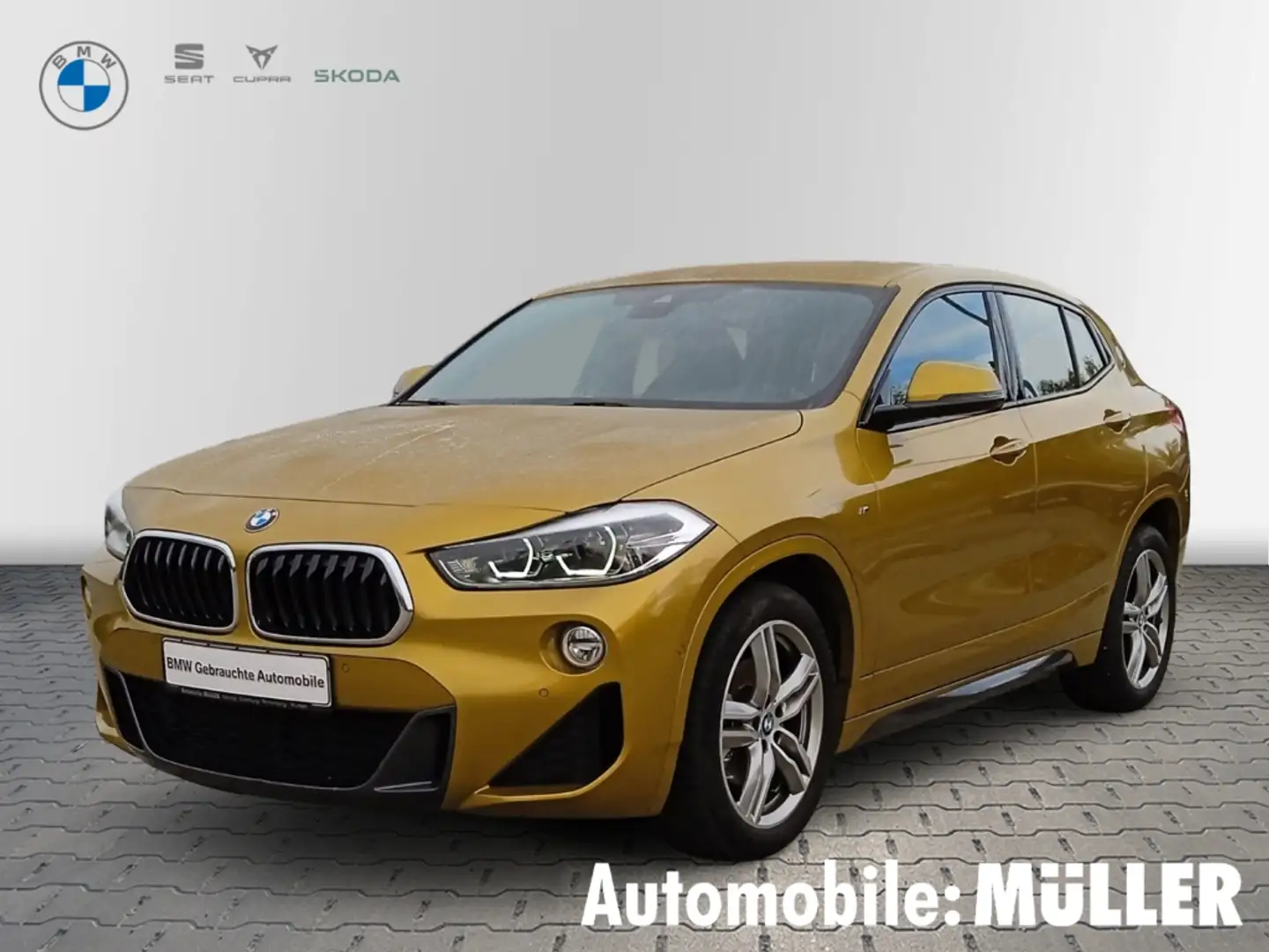 BMW X2 xDrive 18d MSPORT+PARK-ASS+LED+KAMERA+LORDOSE+ Gold - 1