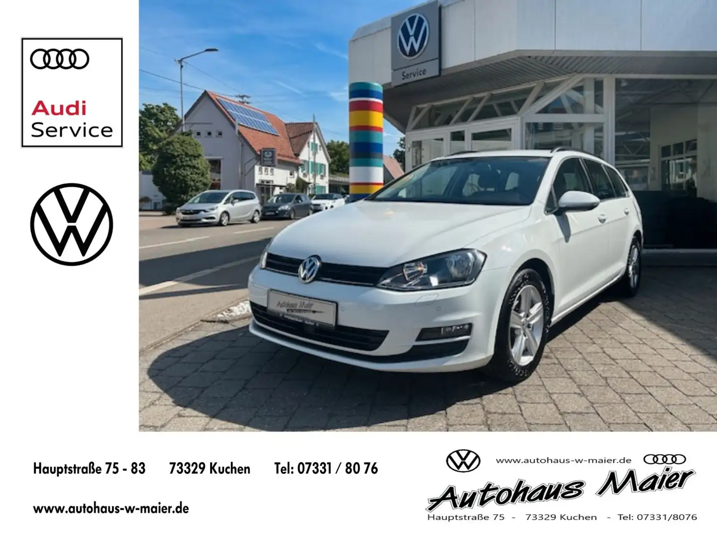 Volkswagen Golf VII Var. 1.2 TSI SHZ/MFK/ALU/PDC Blanco - 1