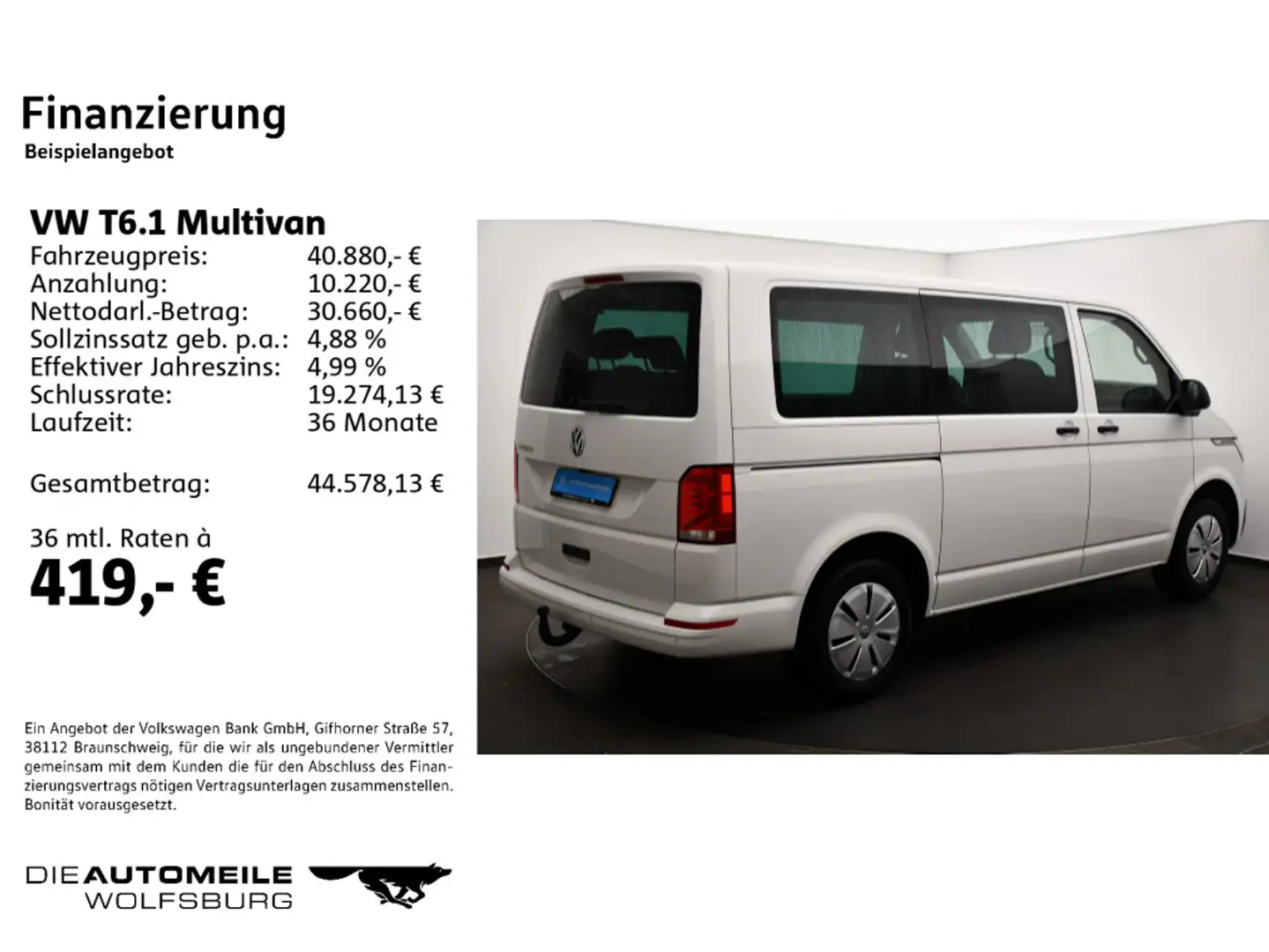 Volkswagen T6.1 Multivan 2.0 TDI DSG Family Rückfahrkam/ACC Weiß - 2