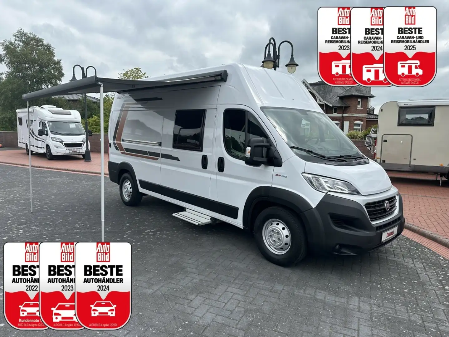 Weinsberg CaraBus 600 DQ Hochdach +4xSchalfen+Kamera+Markise Wit - 1