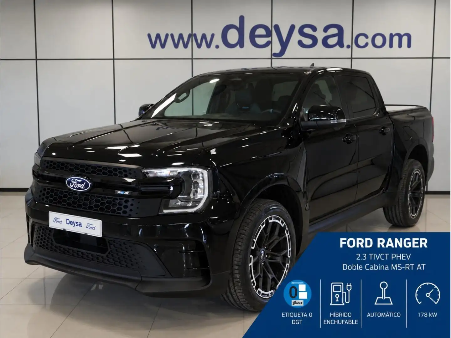 Ford Ranger 2.3 TIVCT PHEV e-AWD Doble Cabina MS-RT AT Negro - 1