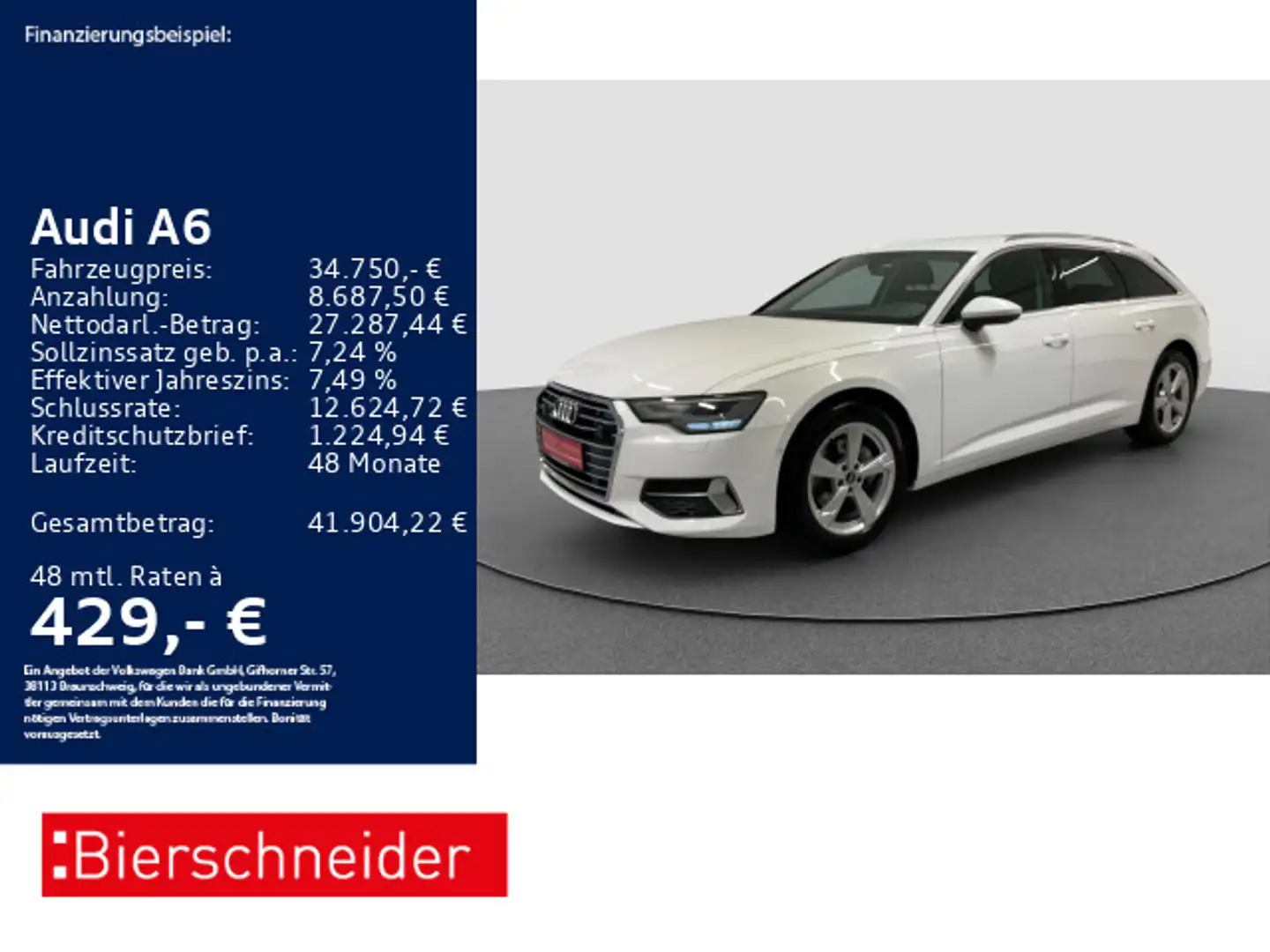 Audi A6 Av 35 TDI sport AHK LED ACC CAM NAVI Weiß - 1