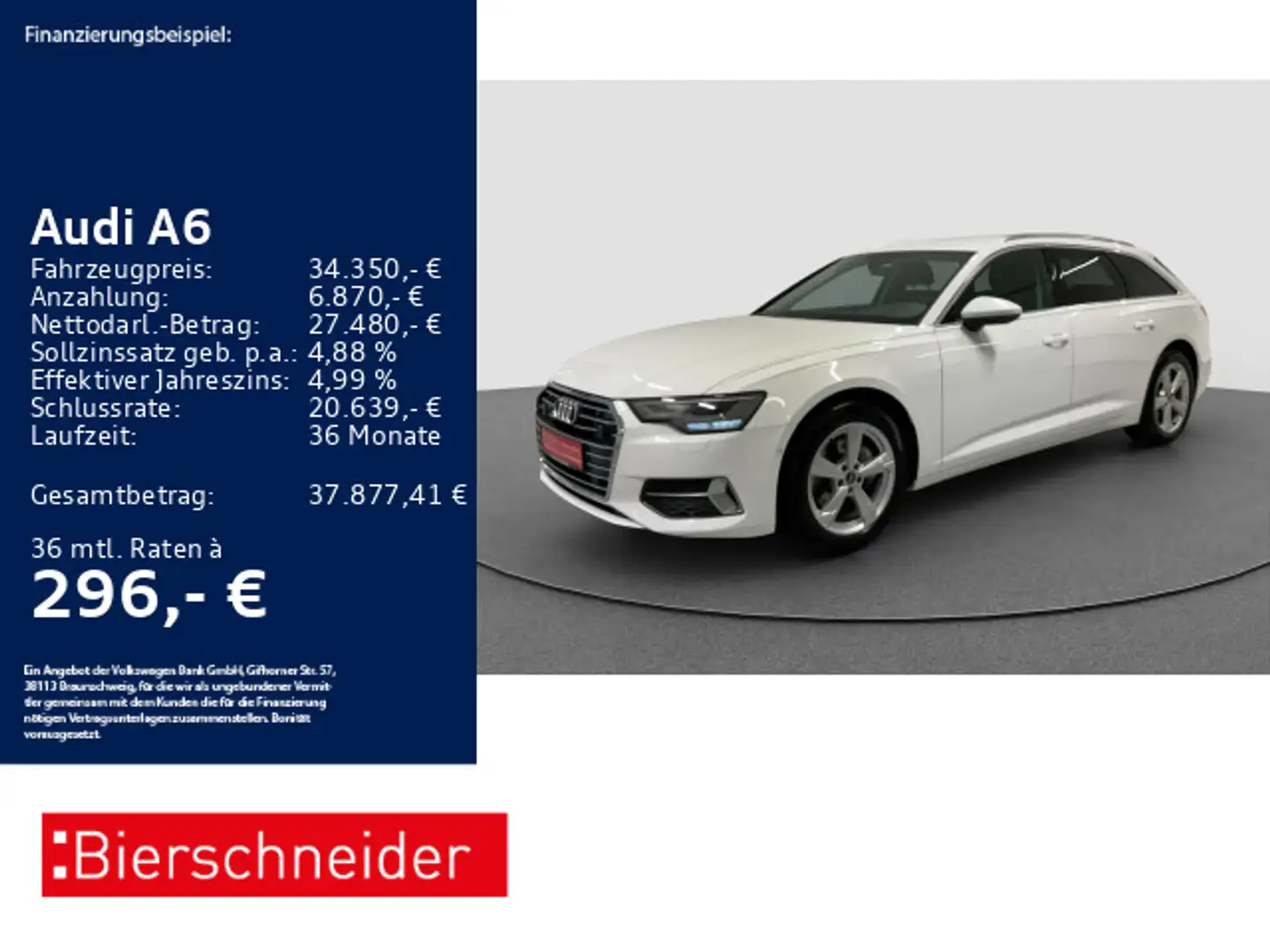 Audi A6 Av 35 TDI sport AHK LED ACC CAM NAVI Weiß - 1